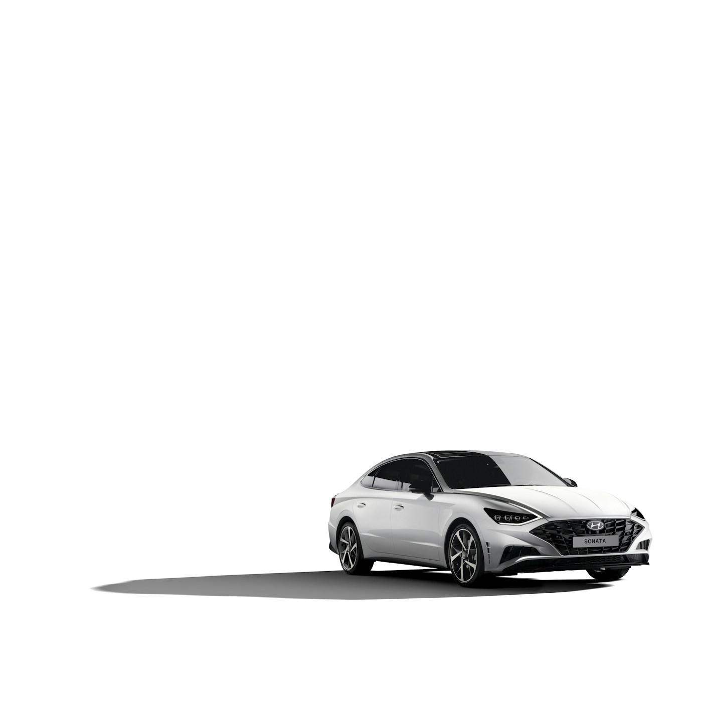 White Hyundai Sonata, illustrative vehicle